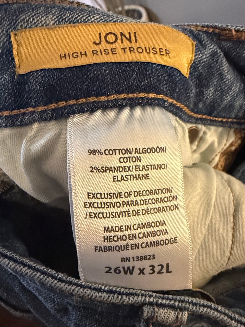 Shyanne Joni High Rise Trouser Jeans 26x32 Wide Cuff Western Boho - Picture 6 of 9